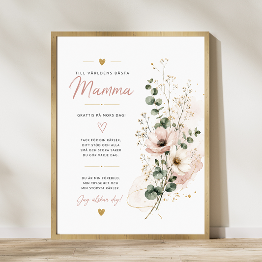 Personalized Mother's Day Poster - Spring Flowers
