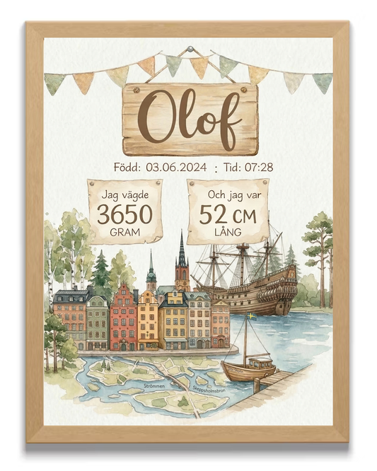 Personlig Födelsetavla - Stockholm