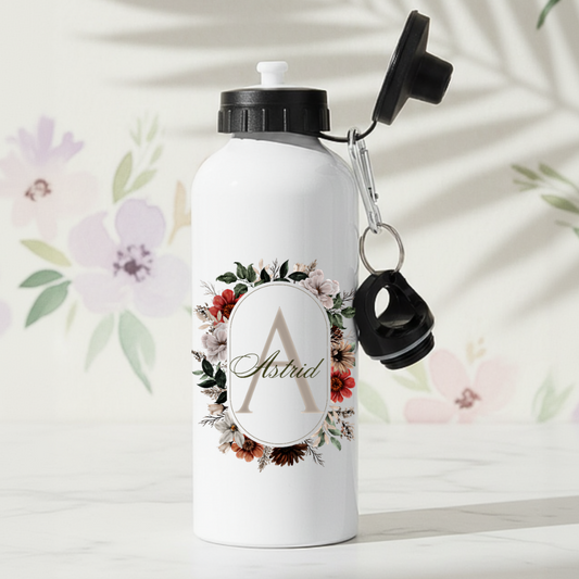 Vårblommor - Personlig vattenflaska med namn - DalaStil