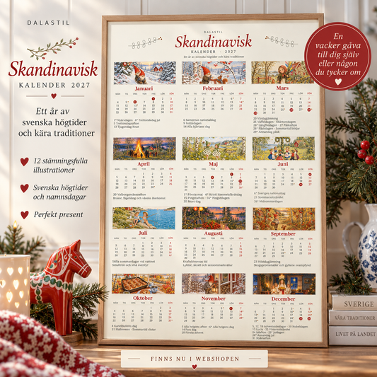 Årets traditioner Kalender 2027 – A3 väggkalender – DalaStil