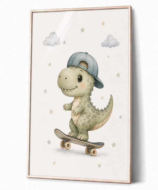 Personalisierte Dinosaurier-Poster mit Namen? 3er-Set Poster für Kinderzimmer