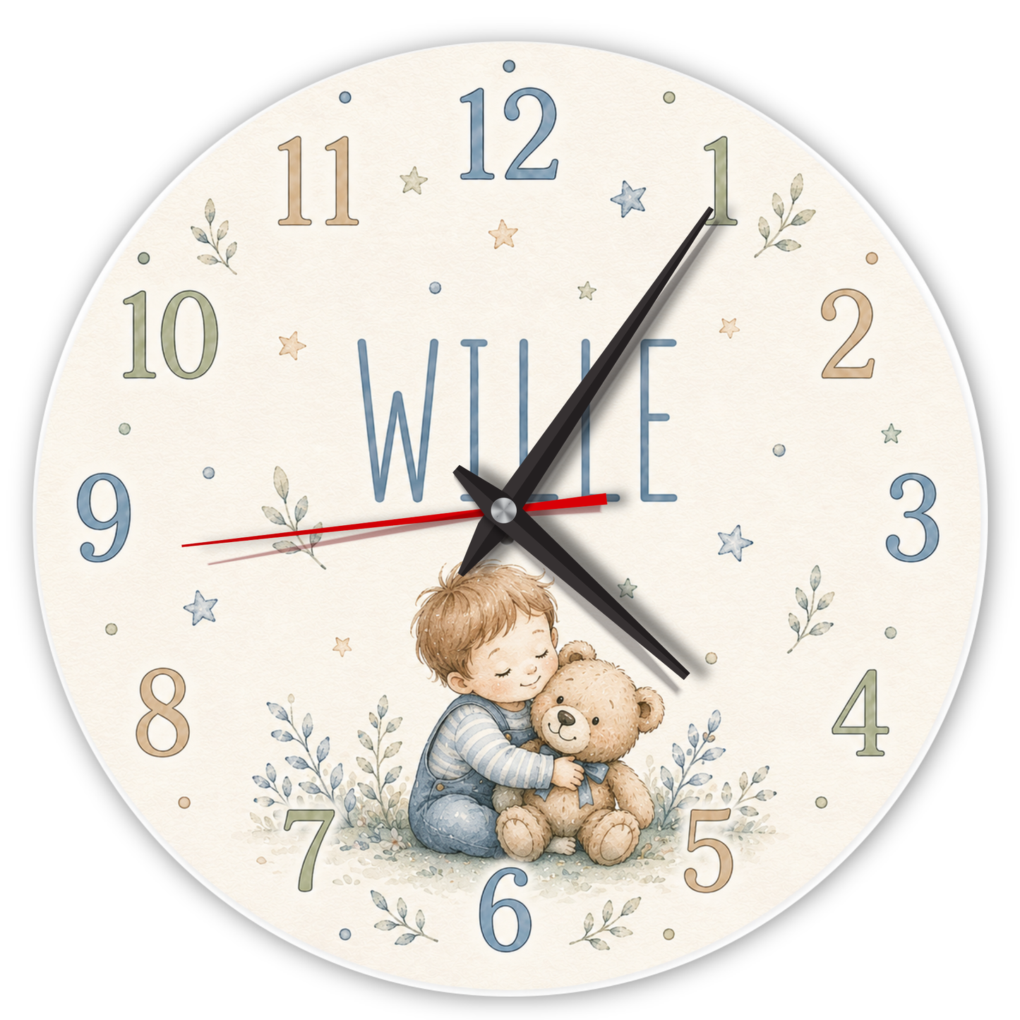 Lautlose Wanduhr für Kinder – Lustige Möwe