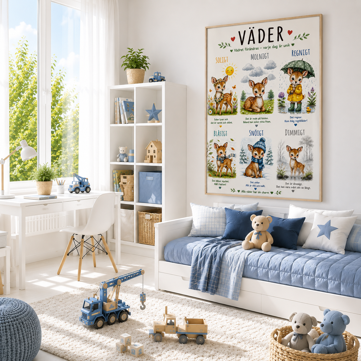 Väder poster till barnrummet – rådjur – DalaStil