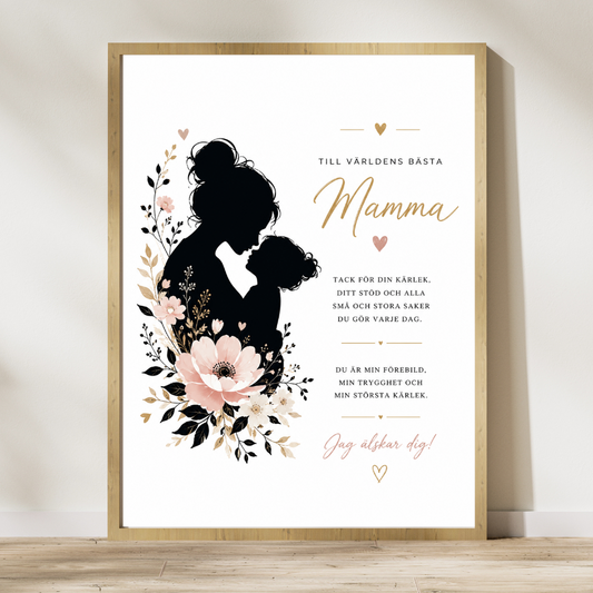 Personalized Mother's Day poster? Choose color and size